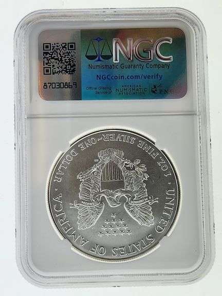 2000 American Silver Eagle, NGC MS69 "Red Book Label"