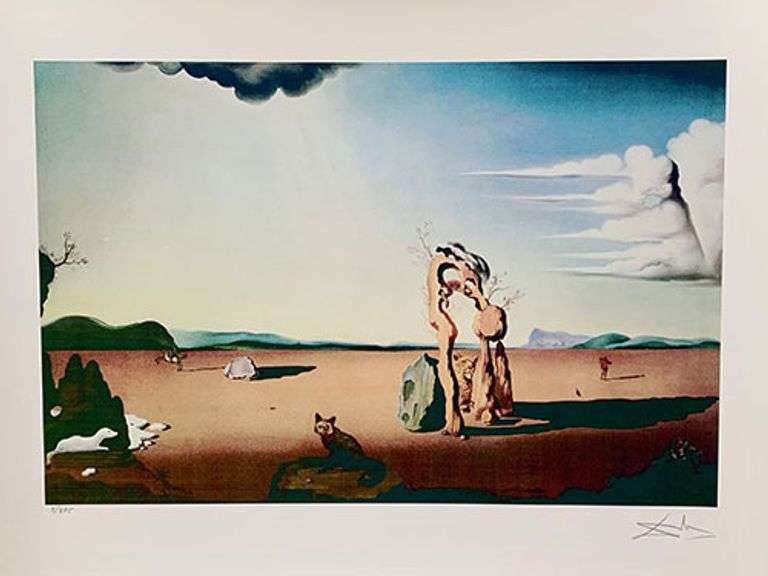 Limited Edition Salvador Dali, Femme Dans Desert