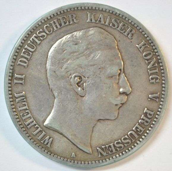 Sharp XF 1895 Germany 5 Mark large Silver Piece