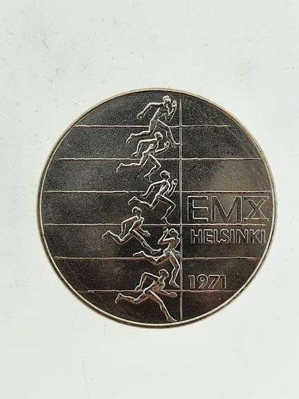 1971 Finland 10 Markkaa / EMX Helsinki, Silver