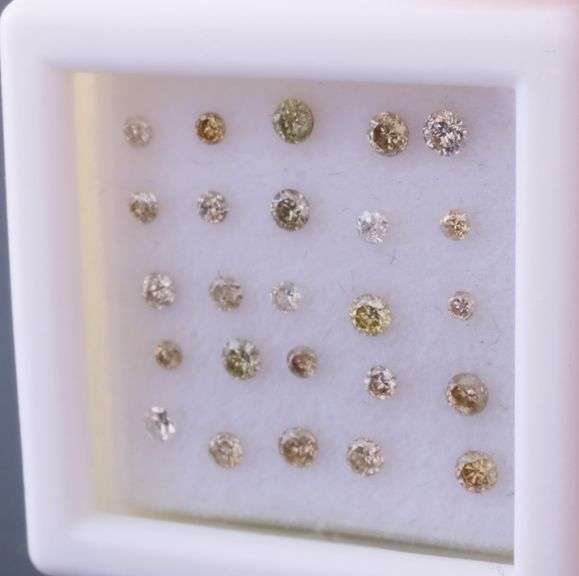Untreated! .49ct set of real Champagne Diamonds!