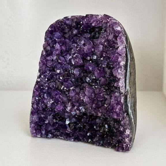 Natural Amethyst Crystal Cluster Dark Purple
