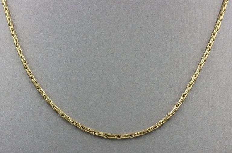 Practical 18K YG Wheat Link Necklace