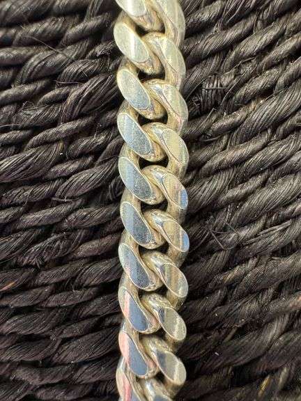 Italian 925 Sterling Silver Diamond Cut 8mm Miami Cuban Chain 20"