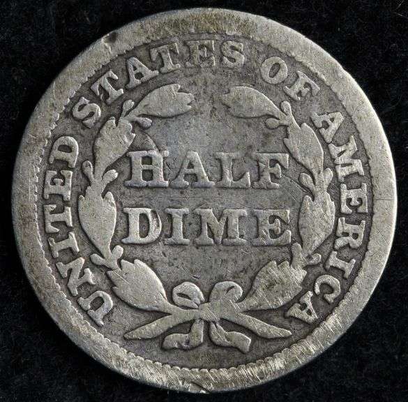1843 Seated Liberty Half Dime VG (Very Good) Early U.S. Silver Coin
