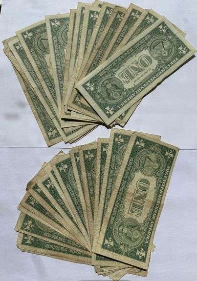 Thirty Various Series $1 Silver Certificates