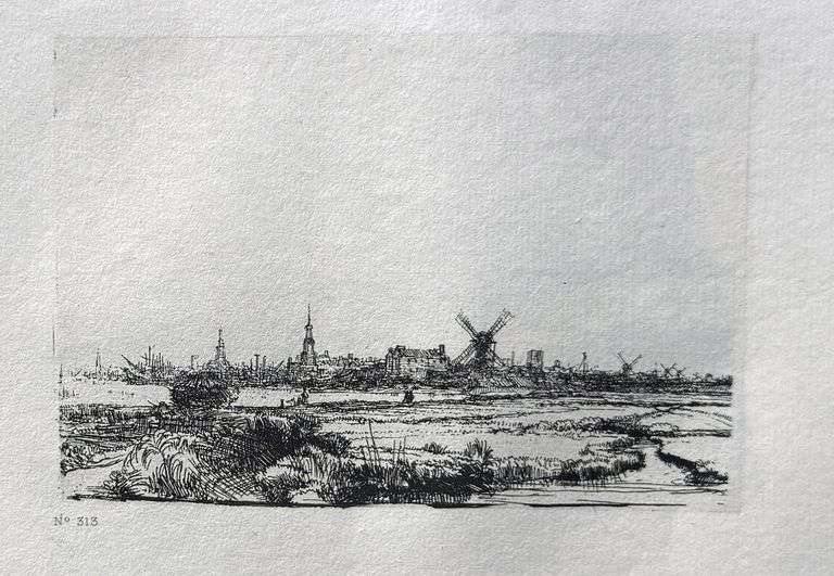 Extremely Rare and Collectible Antique Etching After Rembrandt, c. 1880