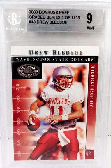 Drew Bledsoe 2000 Donruss Football Card, 9 Mint