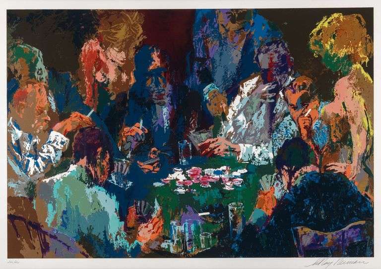Limited Edition LeRoy Neiman Signed 'International Poker' Framed