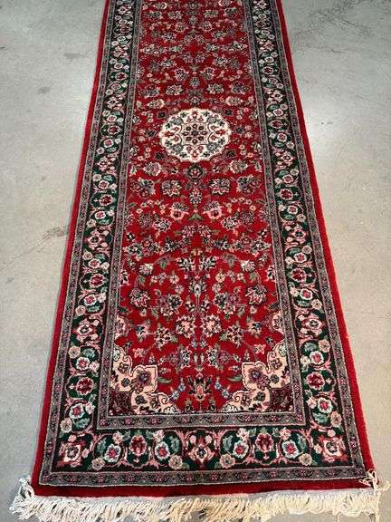 Fine Silk&Wool Tabriz Runner 2.6x10'