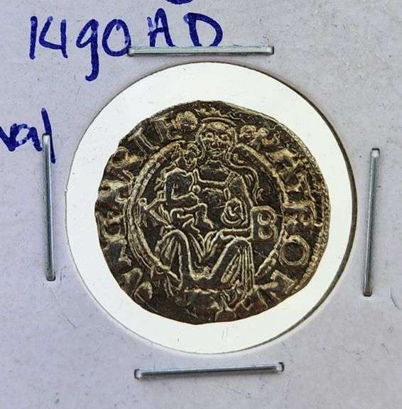 1458-1490 Madonna & Child Silver Hungarian Denar