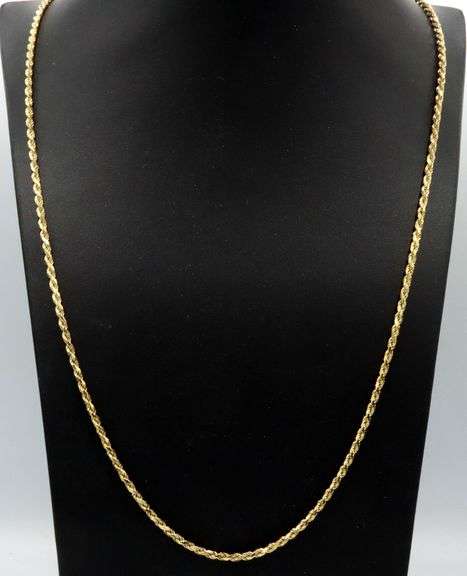 14kt Yellow gold Rope chain necklace