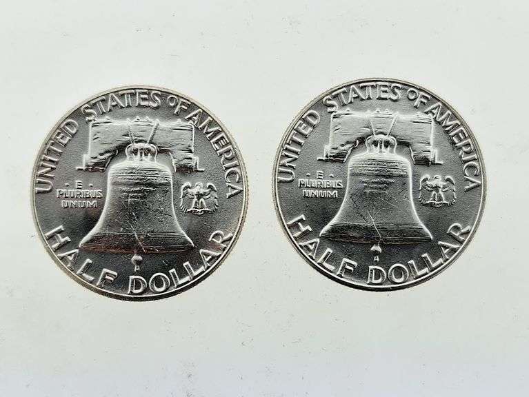 (2) 1963 Franklin Half Dollars, UNC