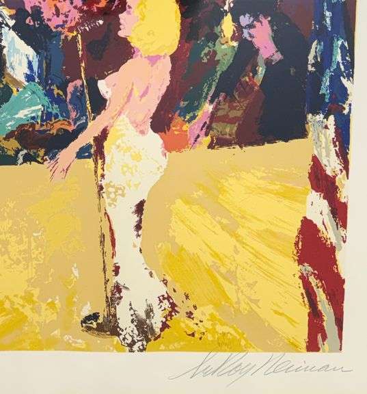 Limited Edition LeRoy Neiman Signed 'President's Birthday Party' Marilyn Singing to JFK Framed