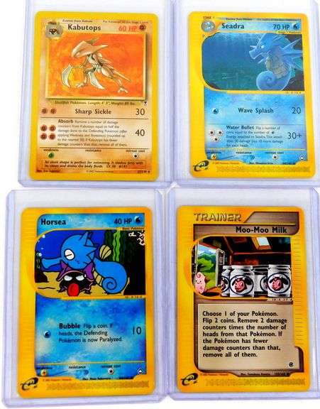 4 Pokémon 2002 Trade Cards