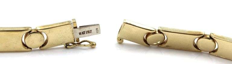 14kt Yellow gold 2 tone screw motif choker necklace