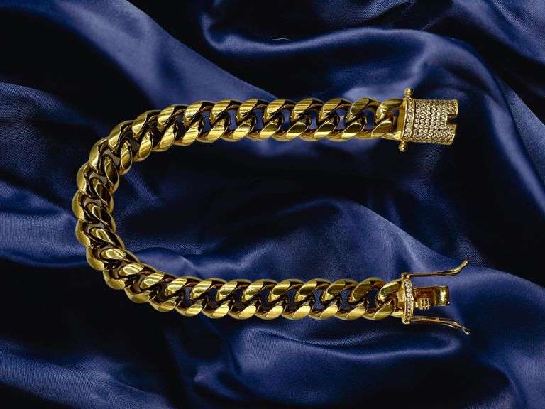 Yellow Gold Plate Cuban Curb Link Bracelet