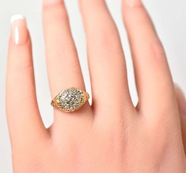 Vintage 14K Yellow Gold Diamond Ring