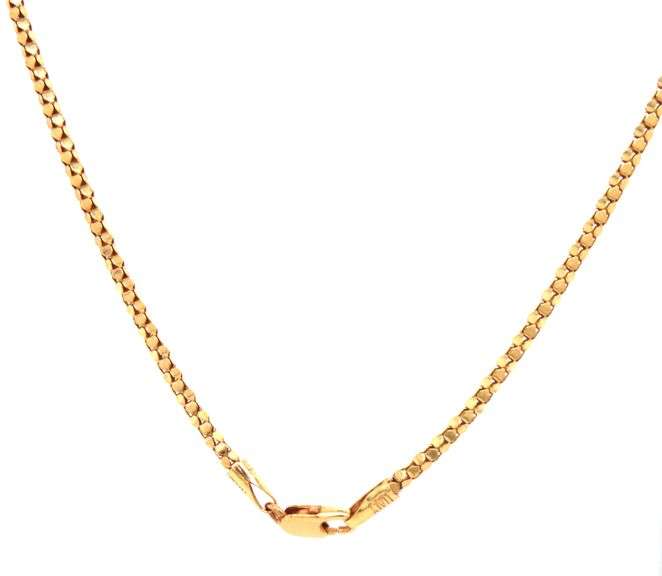 Popular 14K YG Popcorn Link 18" Necklace