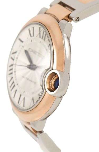 Cartier Ballon Bleu 3754, 36MM, Silver Dial, 18K Rose Gold & Stainless-Steel Watch