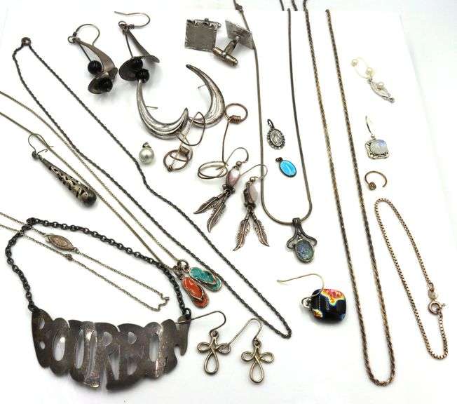 Big group lot of vintage 925 sterling silver mixed jewelry
