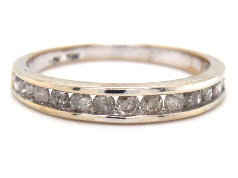 10kt White gold Stackable Diamond Band
