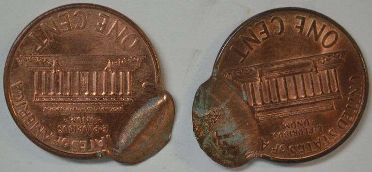 Pair of really Double Struck 1998 Lincoln Cent Errors in Gem BU