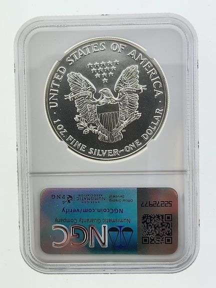 1991 American Silver Eagle, NGC MS69 "Red Book Label"