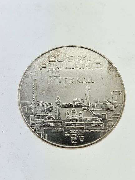 1971 Finland 10 Markkaa / EMX Helsinki, Silver