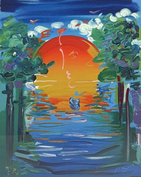 Limited Edition Peter Max 'Better World' Signed Serigraph Framed