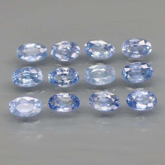 Pale cornflower blue! 4.18ct set of UNTREATED Ceylon Sapphires!