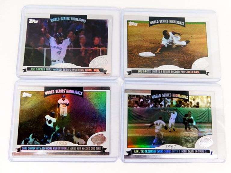 4 Topps World Series Highlights Hologram Baseball Cards