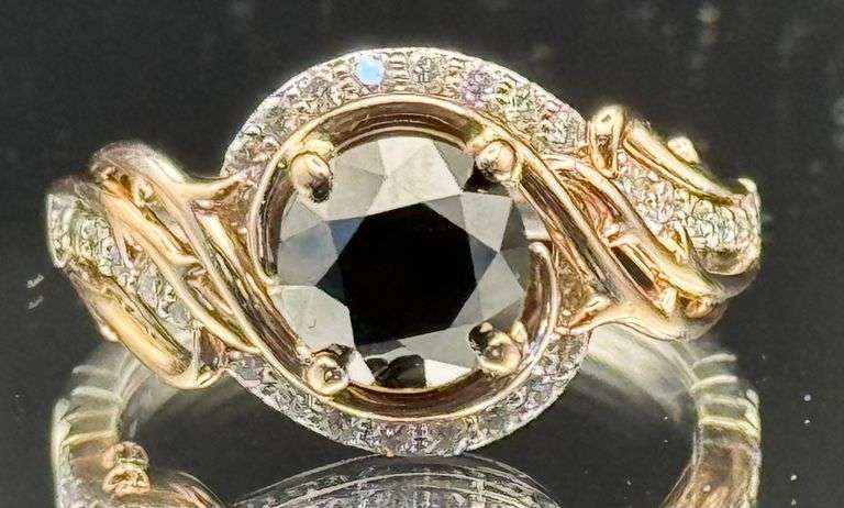 ENCHANTED DISNEY VILLAINS BY ZALES MALEFICENT 2.00CTW BLACK DIAMOND RING