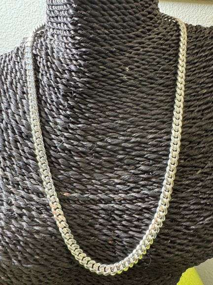 Italian 925 Sterling Silver Diamond Cut 6mm Miami Cuban Chain 20"