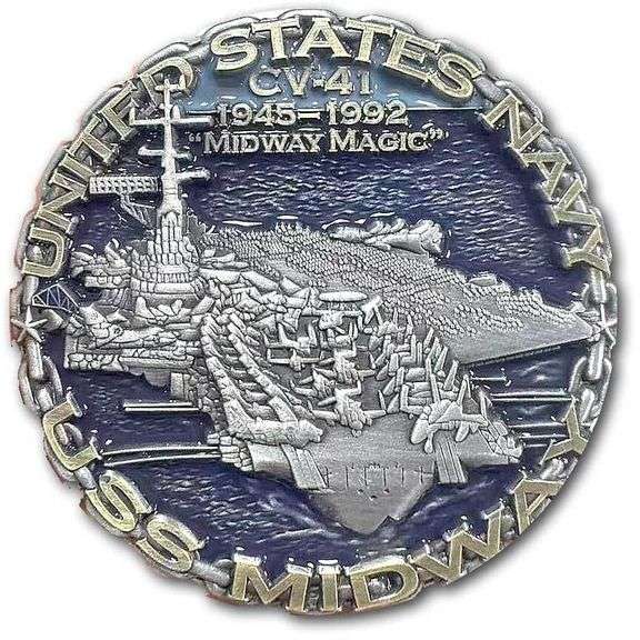 USS Midway CV-41 Aircraft Carrier Collectible Token