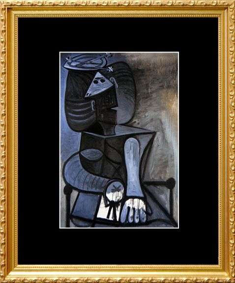 Pablo Picasso, Seated Woman With A Flat Hat