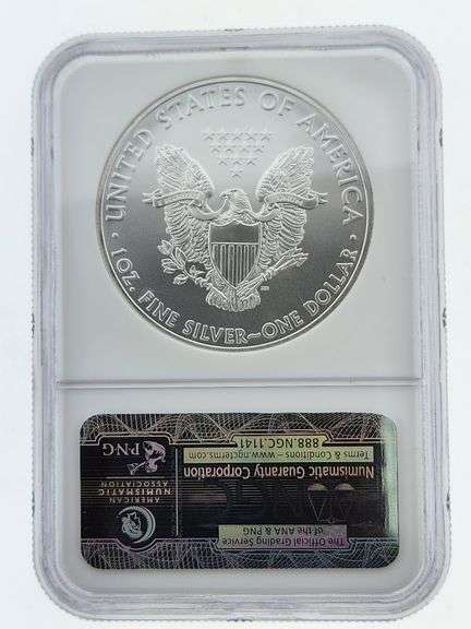 2008 American Silver Eagle, NGC GEM UNC