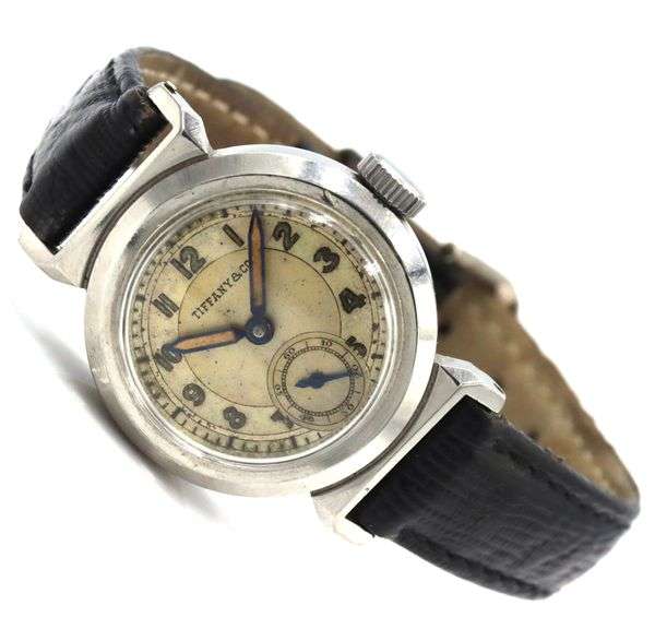 Tiffany & Co by Movado Mechanical movement on leather strap watch