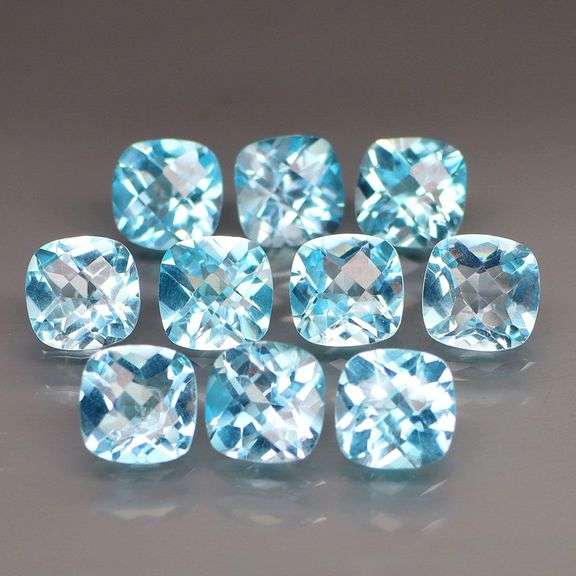 Huge 17.57ct 10 piece Brazilian Topaz set! That's 1.75ct each!