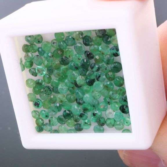4.17 carats of real round cut Colombian Emeralds!