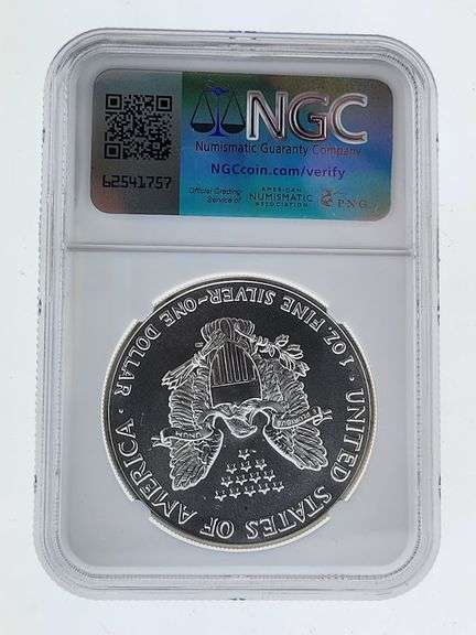 1992 American Silver Eagle, NGC MS69 "Red Book Label"