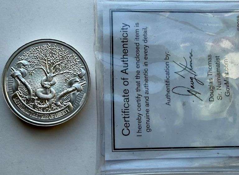 Sons of Liberty Two Troy oz .999 Silver Round