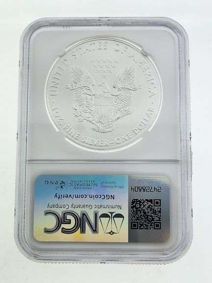 2012 American Silver Eagle, NGC MS69 "Red Book Label"