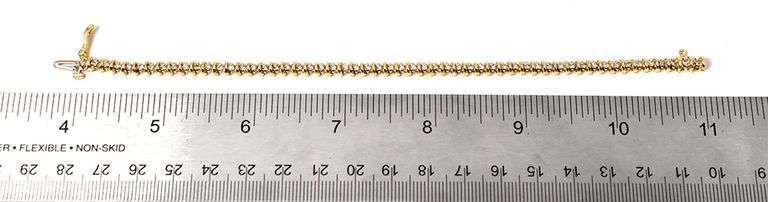 Sparkling 14K Yellow Gold Diamond Bracelet