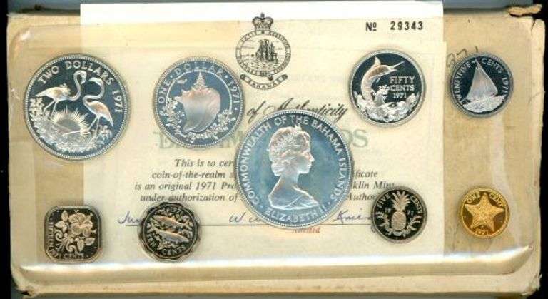 1971 Bahamas Silver Proof Set in Original Packaging