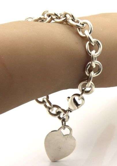 Tiffany & co heart tag charm bracelet