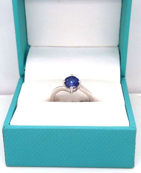 Lovely 1.45CTS Round Faceted Tanzanite Ring in Sterling Silver