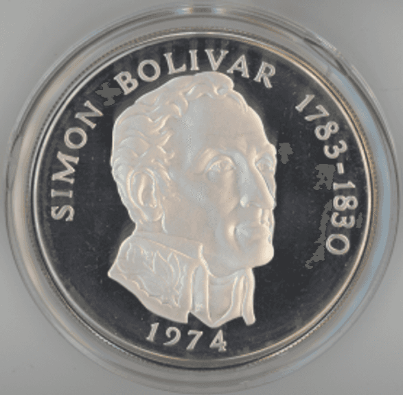 Gem Cameo Proof Large 1974 Panama 20 Balboas Silver Piece. Box/COA
