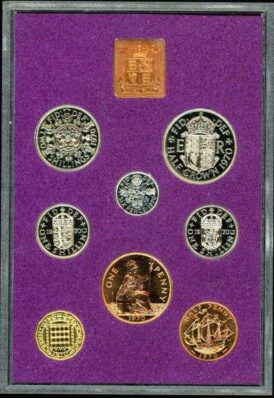 1970 8-Piece England Proof Set in Original Holder