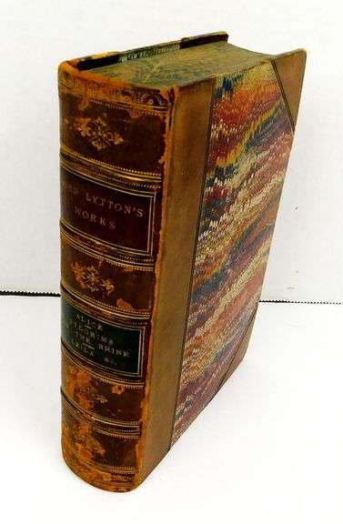 C. 1866 Lord Lytton's Works Antique Book